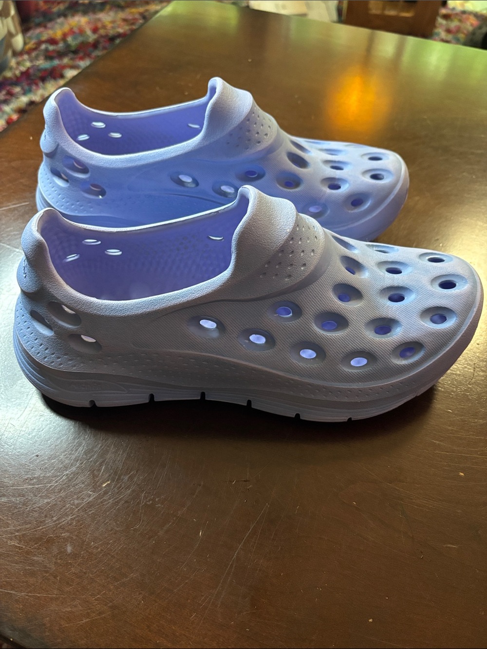 Skechers GoFoam LuxFoam Light Blue Slip-On Shoes